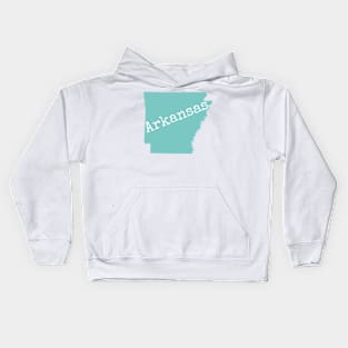 Teal Arkansas Kids Hoodie